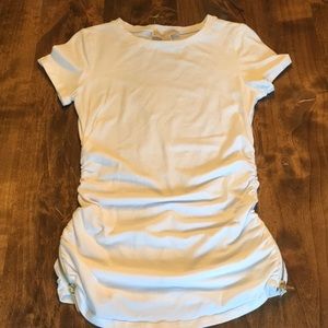 Michael Kors white ruched Shirt